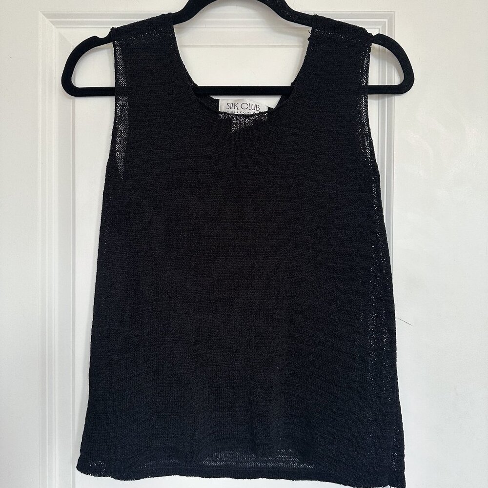 Vintage 90’s Silk Club Collection Tank + Sweater Set - Women’s Petite S